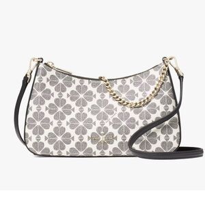 New Kate Spade Signature Spade Flower Medium Convertible Crossbody Black Multi